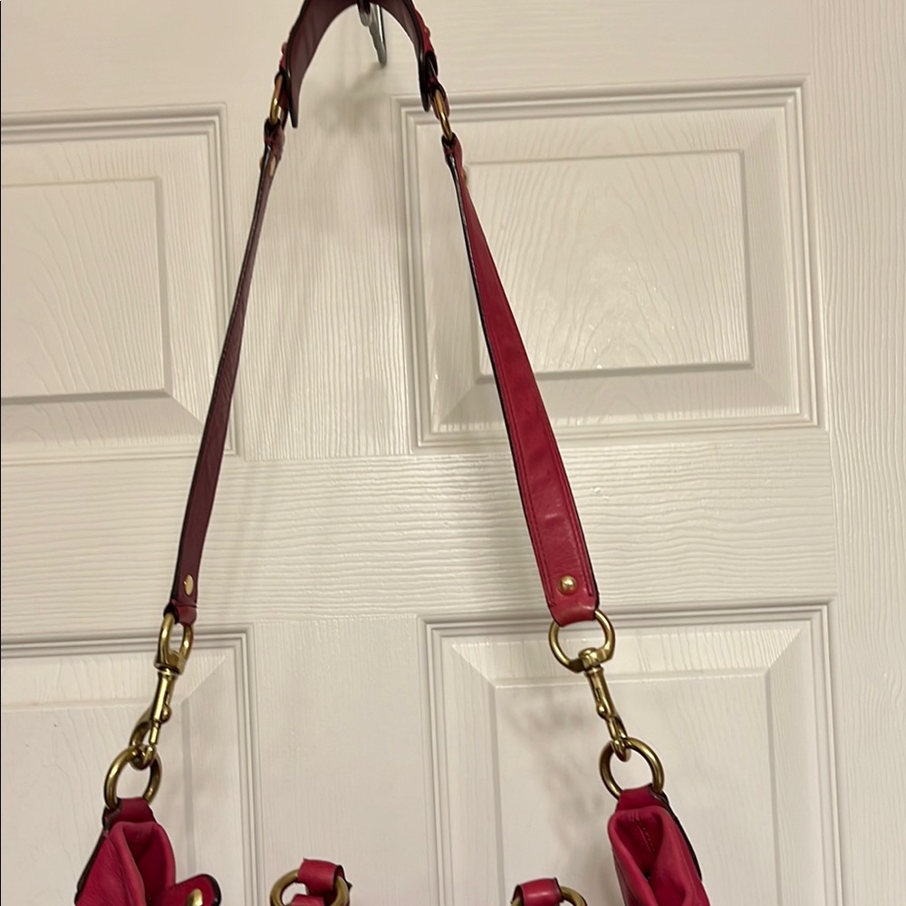 Coach Raspberry❤️ Leather Women's Bag - Picture 3 of 13